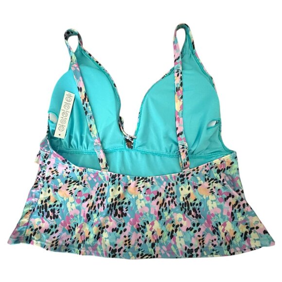 TAHARI NWT Romance Tankini Swim Set in Color/Water Lilies Women's PLUS Sz 3X - Picture 5 of 10